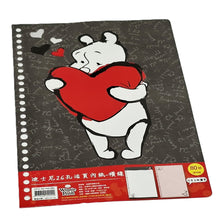 將圖片載入圖庫檢視器 DPIC-B559A  Winnie the Pooh 維尼熊   30頁 26孔活頁內紙-橫線