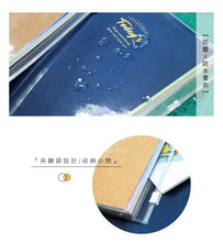 將圖片載入圖庫檢視器 CN-25101B  雙手帳夾鏈書衣(藍)