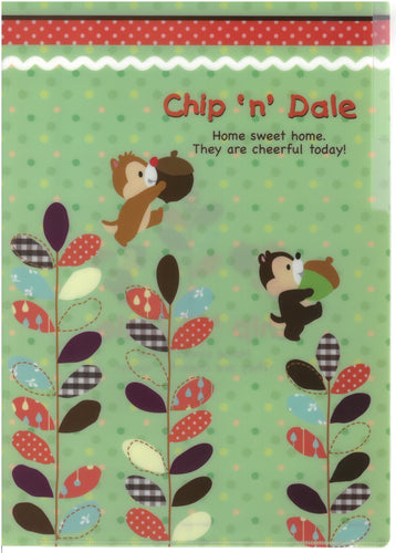 2129-663 Chip n Dale 鋼牙鼠  A4 3分頁文件夾