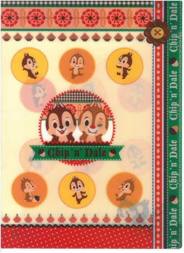 S2147947/1  Chip n Dale 鋼牙鼠  A4 雙開透明文件夾