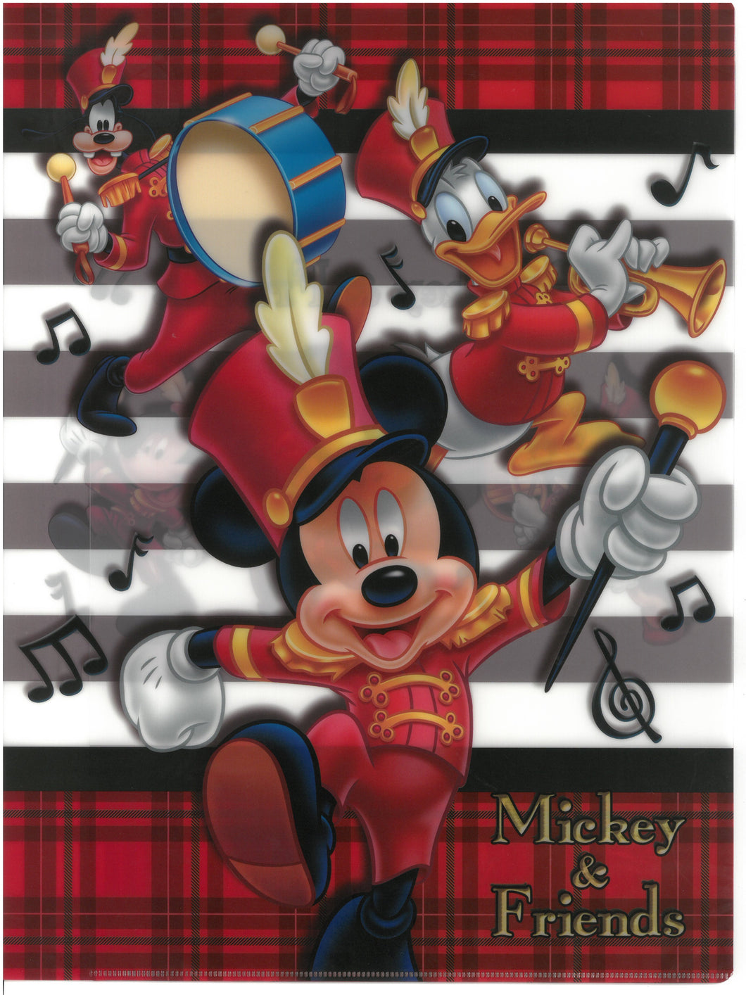 2129-728 Mickey And Friends  A4 雙開透明文件夾