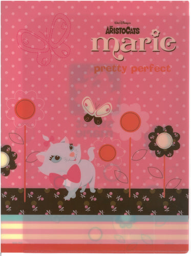 2129-892 Marie Cat   A4 雙開透明文件夾