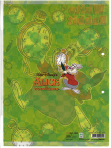 2127-059  The Alice In Wonderland-White Rabbit  A4 2孔單人透明文件夾
