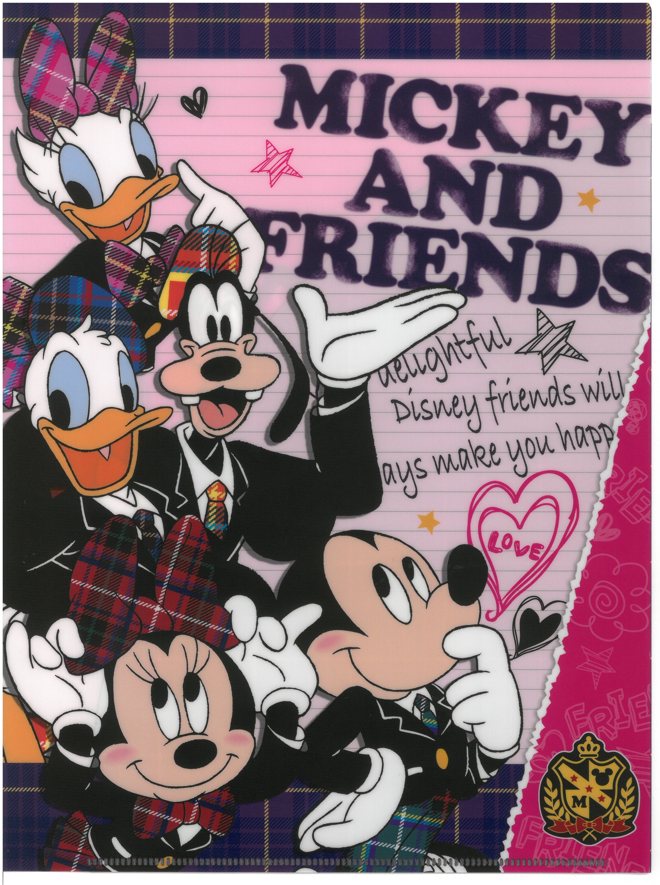 S2149184/1  Mickey And Friends  A4 雙開透明文件夾