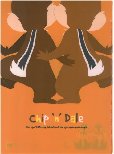 S2146568/1  Chip n Dale 鋼牙鼠 A4 雙開透明文件夾