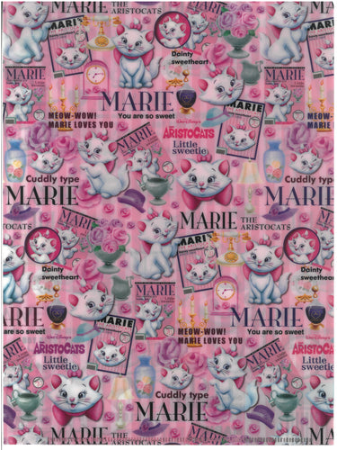 2141-280   Marie Cat   A4 雙開透明文件夾