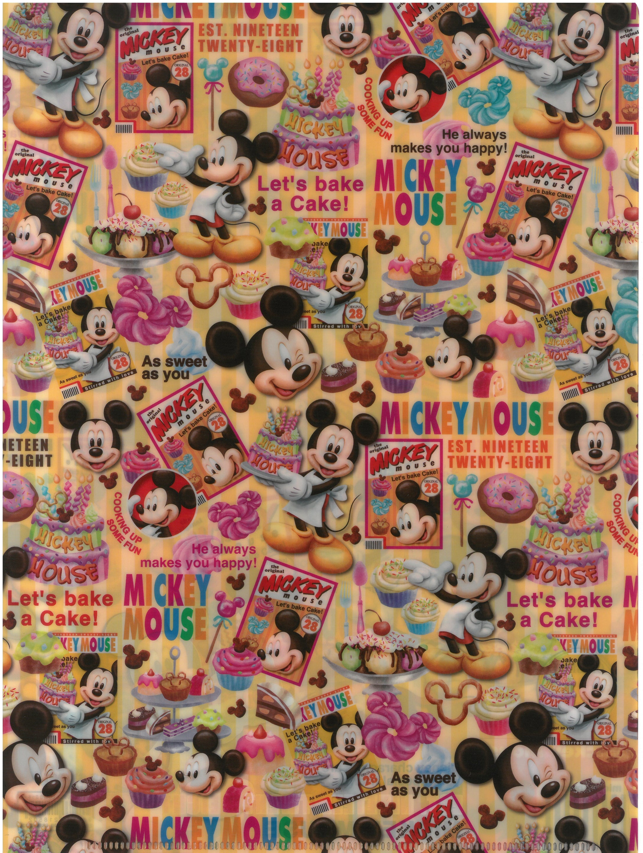 2141-248  Mickey Mouse  A4 雙開透明文件夾