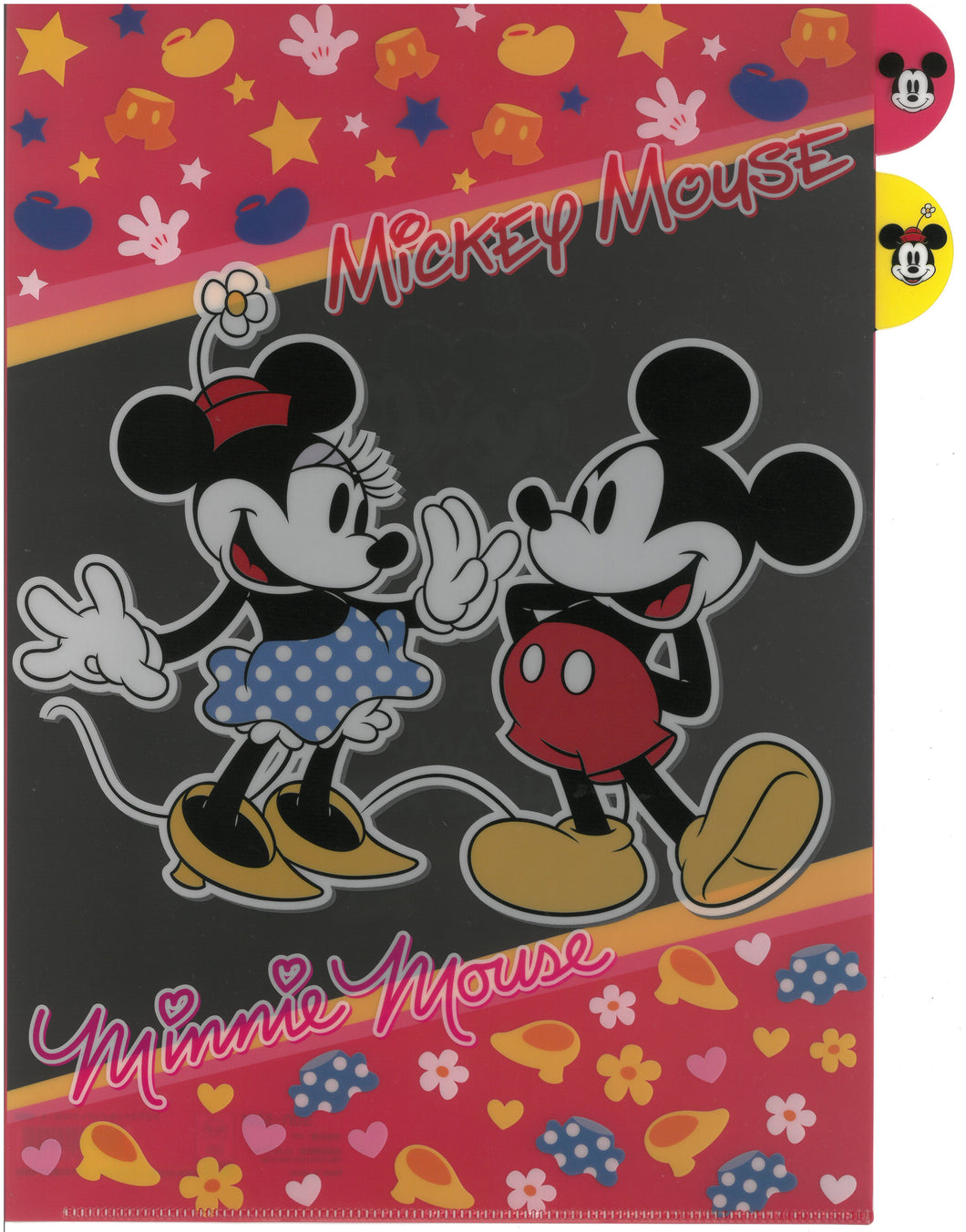 2126-532  Mickey And Minnie Mouse   A4 2分頁透明文件夾