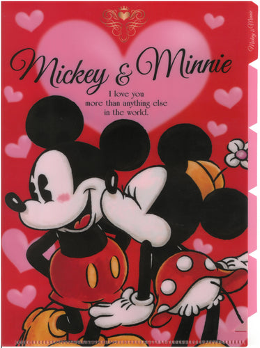 S2144247  Mickey And Minnie Mouse  5索引A4透明文件夾