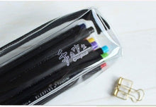 將圖片載入圖庫檢視器 SPC-255A  手作之透明小巧考試筆袋(黑)