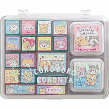 將圖片載入圖庫檢視器 FT-56101 COROCORO CORONYA 麵包貓 印章連印泥套裝