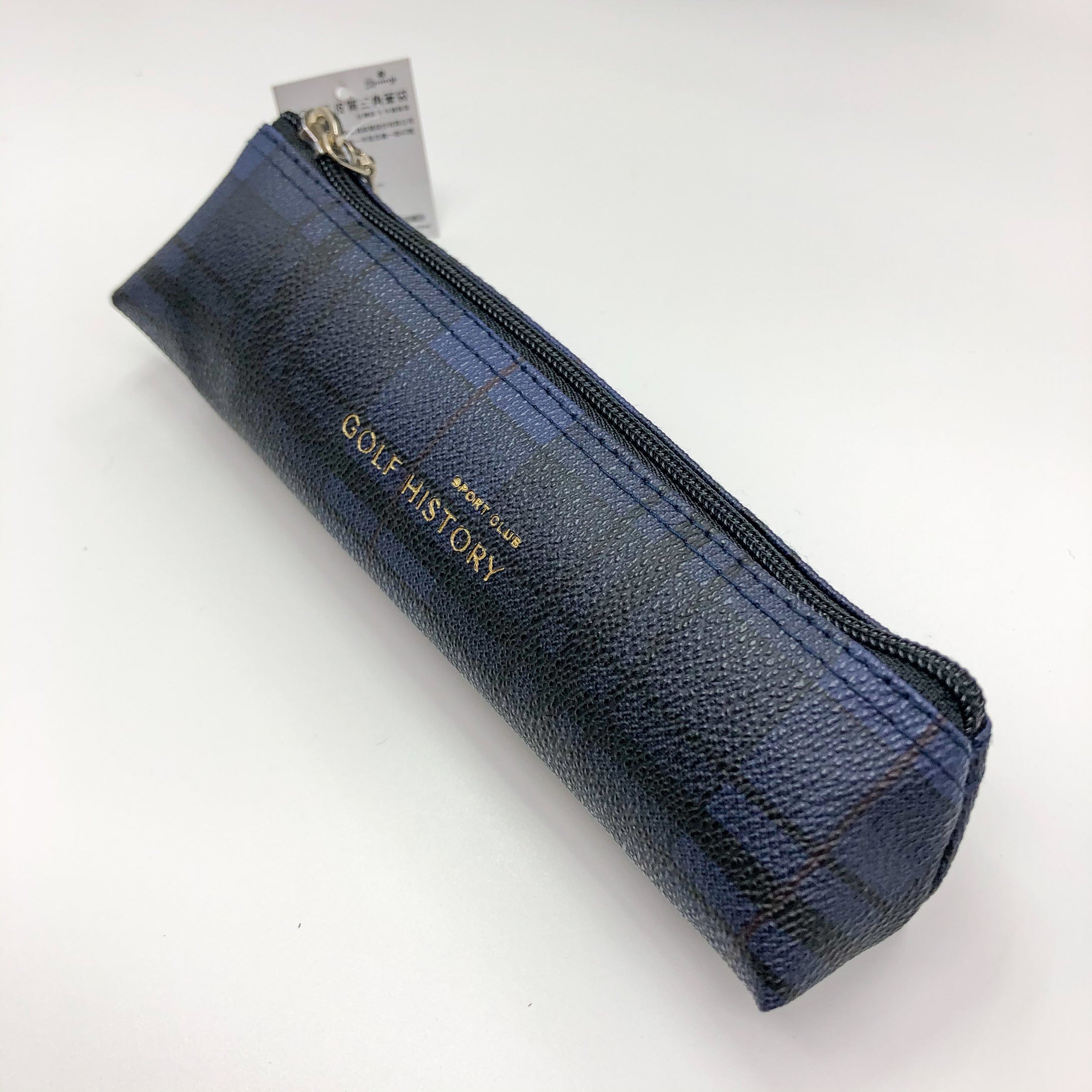 SPC-268A  GOLF三角皮質筆袋(藍)