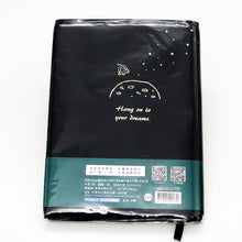 將圖片載入圖庫檢視器 CDM-284D 2021 32K跨年雙線圈布書衣手帳(太空-黑)-貓行李