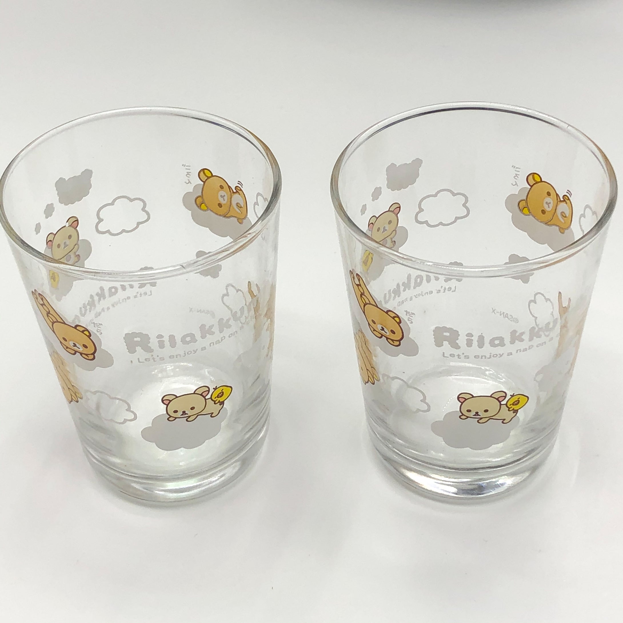 AY-66301E   Rilakkuma  啡.熊    對庄玻璃杯 (粉紅色合)