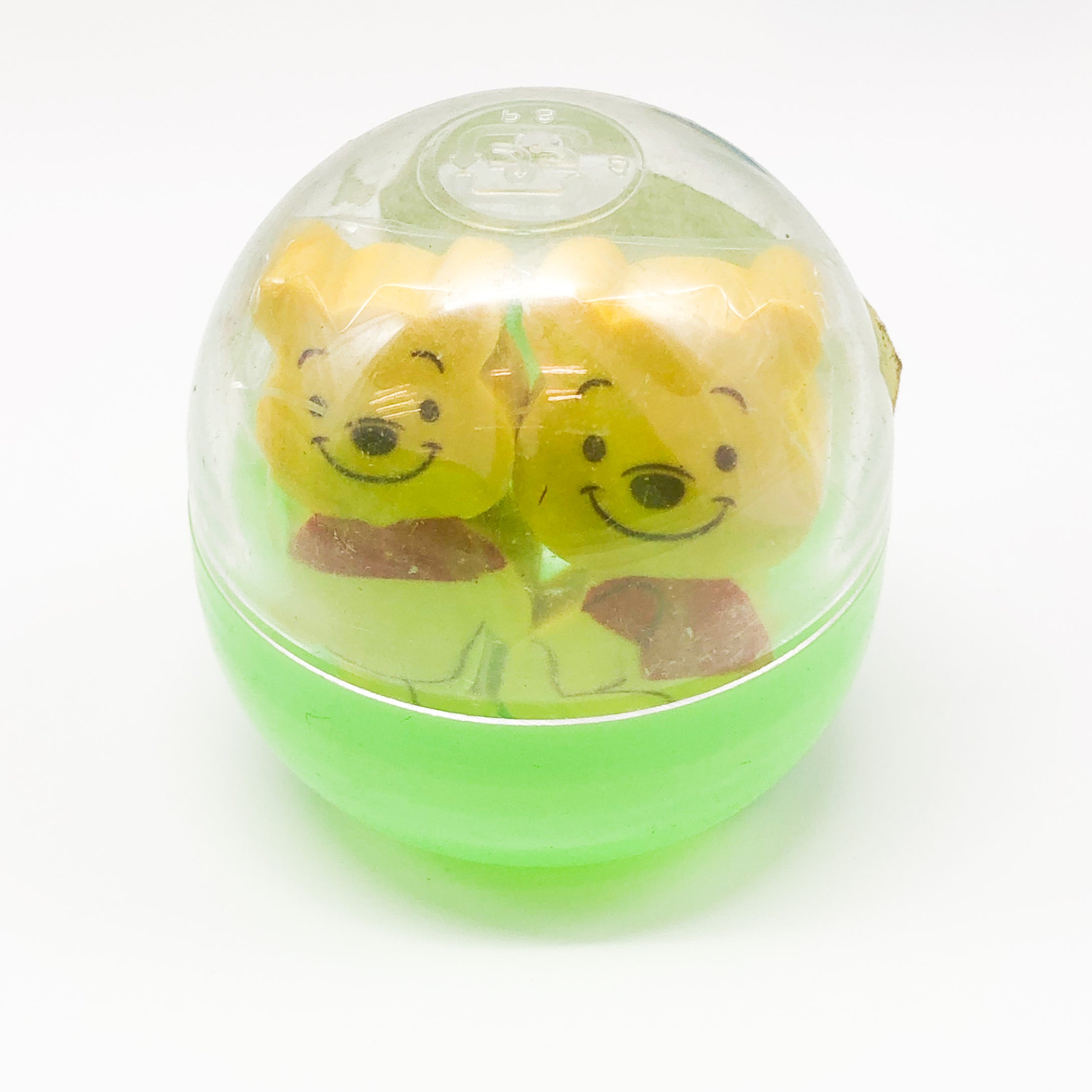 4214-501-G  Winnie the Pooh  維尼熊  2粒庄可愛造型擦膠(綠)